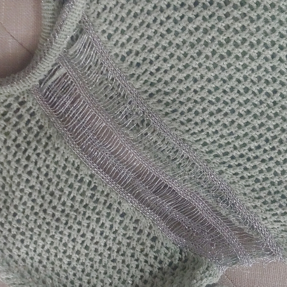 5/$25 Jennifer Lopez Kohls Sweater Fishnet Metallic XL - Picture 4 of 4